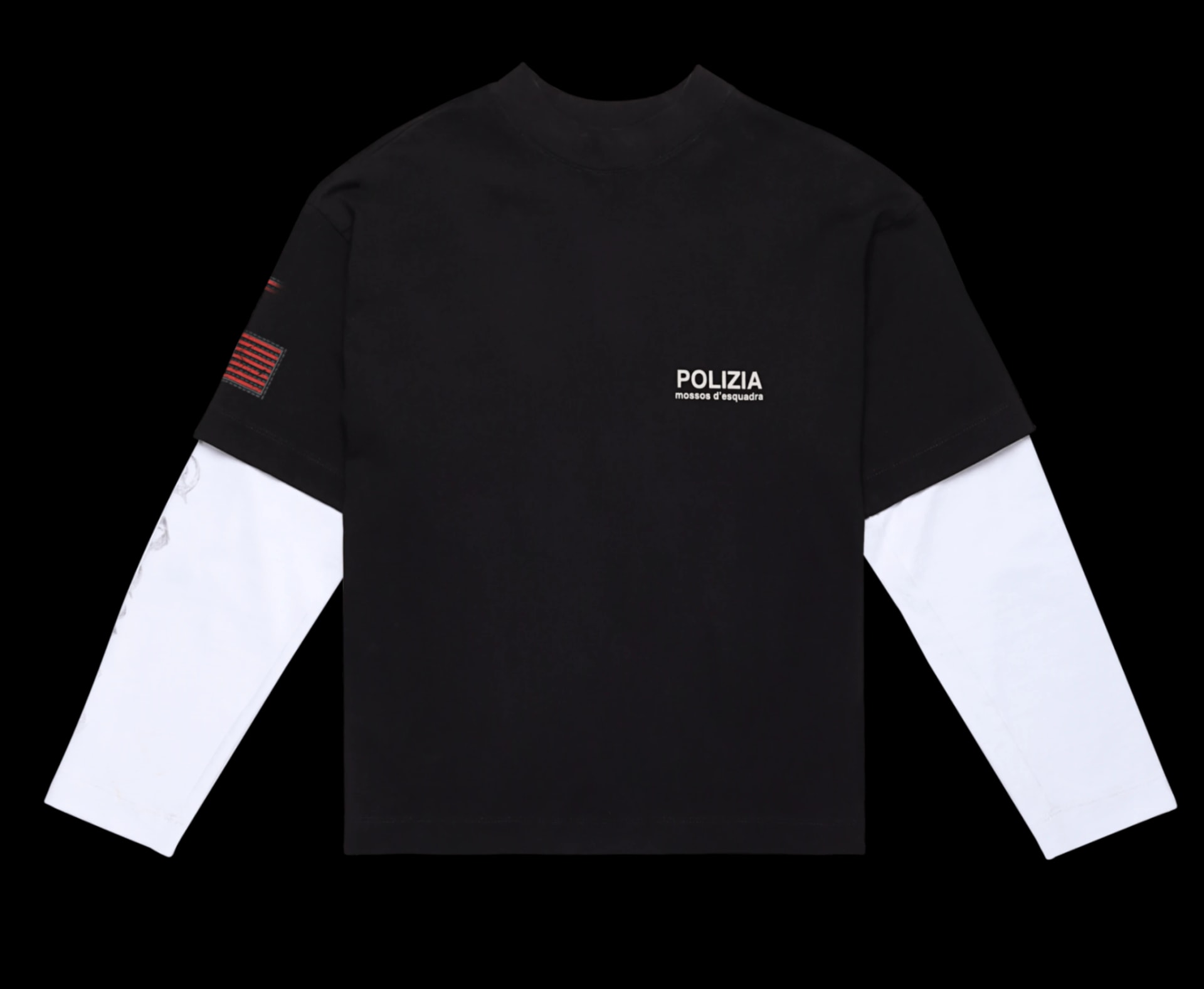 POLIZIA BLACK/WHITE DOUBLE SLEEVE - imagen 1