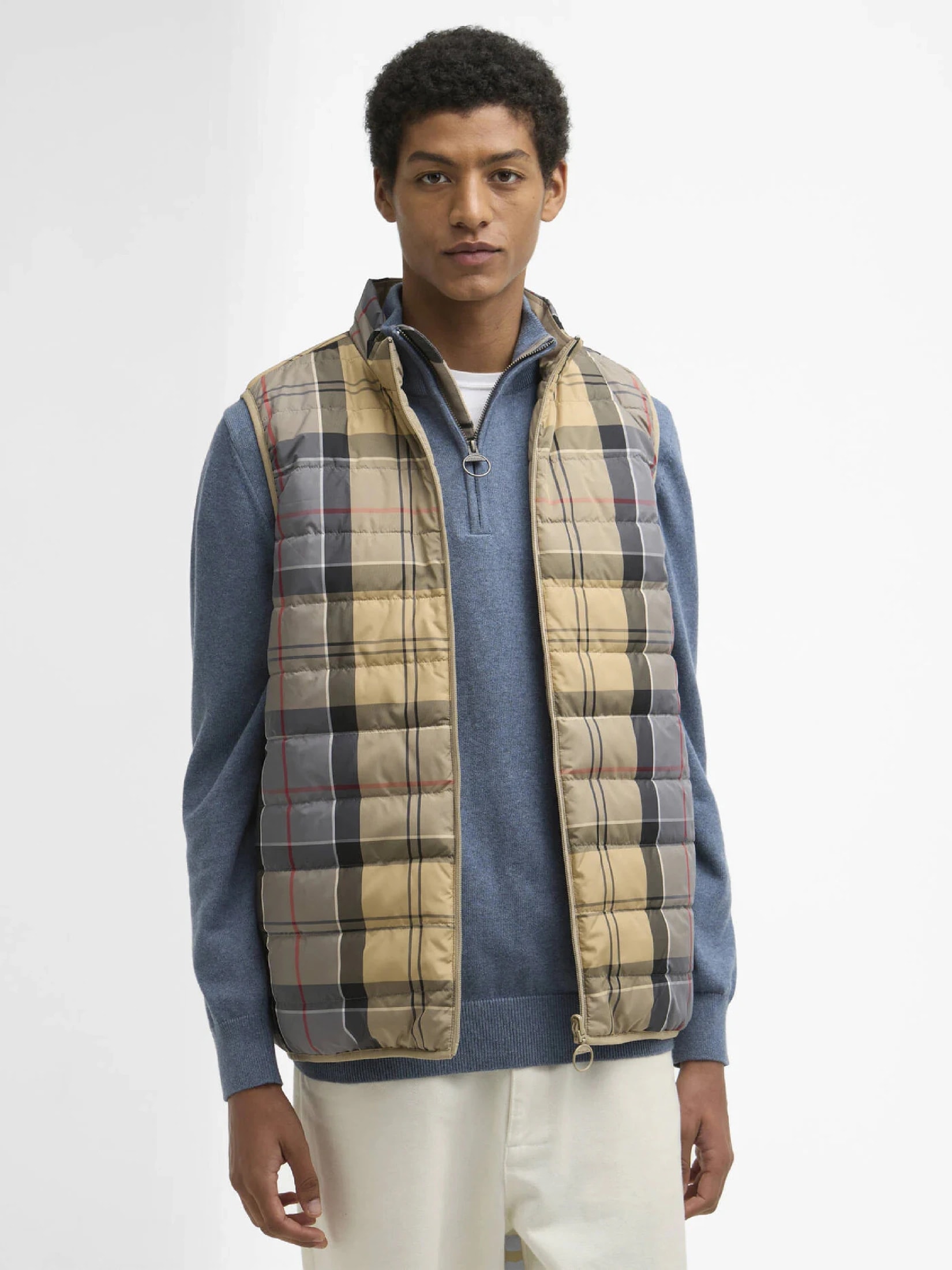 Reversible Tartan Puffer Gilet - imagen 1