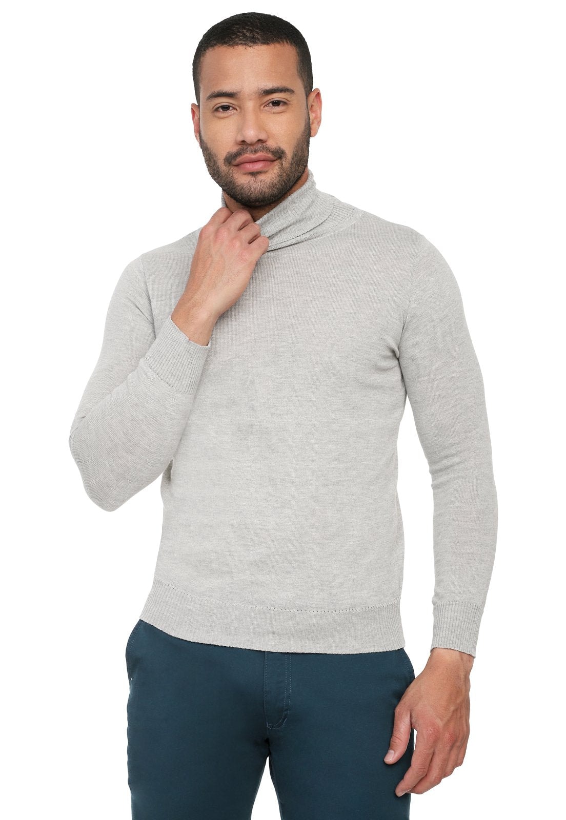 Buzo cuello tortuga gris - imagen 1