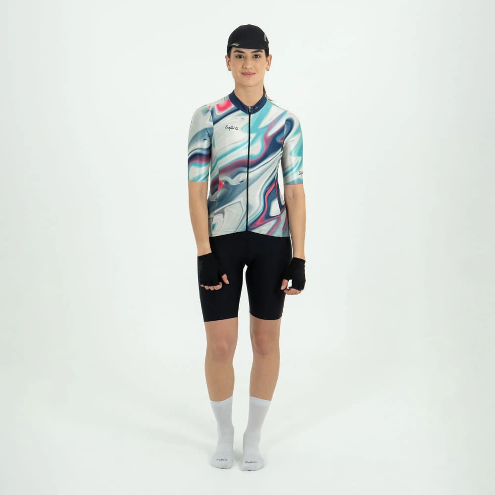CAMISA CICLISMO MANGA CORTA MARMORIZZATO PARA MUJER - imagen 1
