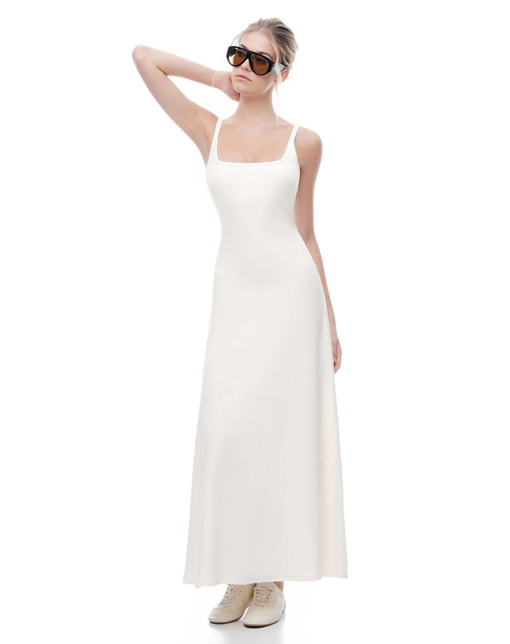 Vestido largo blanco mujer - imagen 1