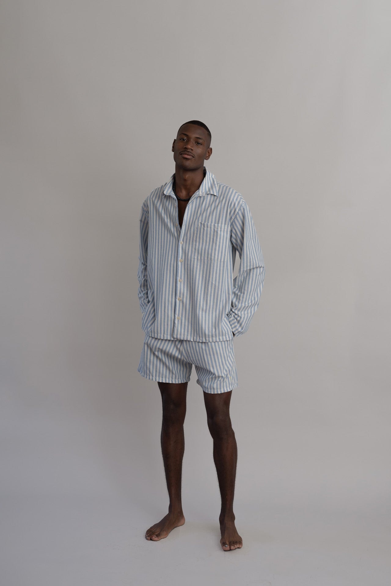 Camisa rayas celeste - imagen 1