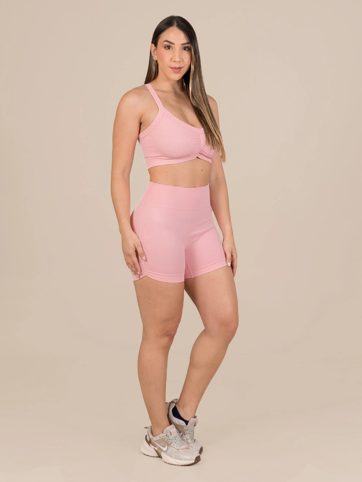 Talia short set seamless rosa - imagen 1