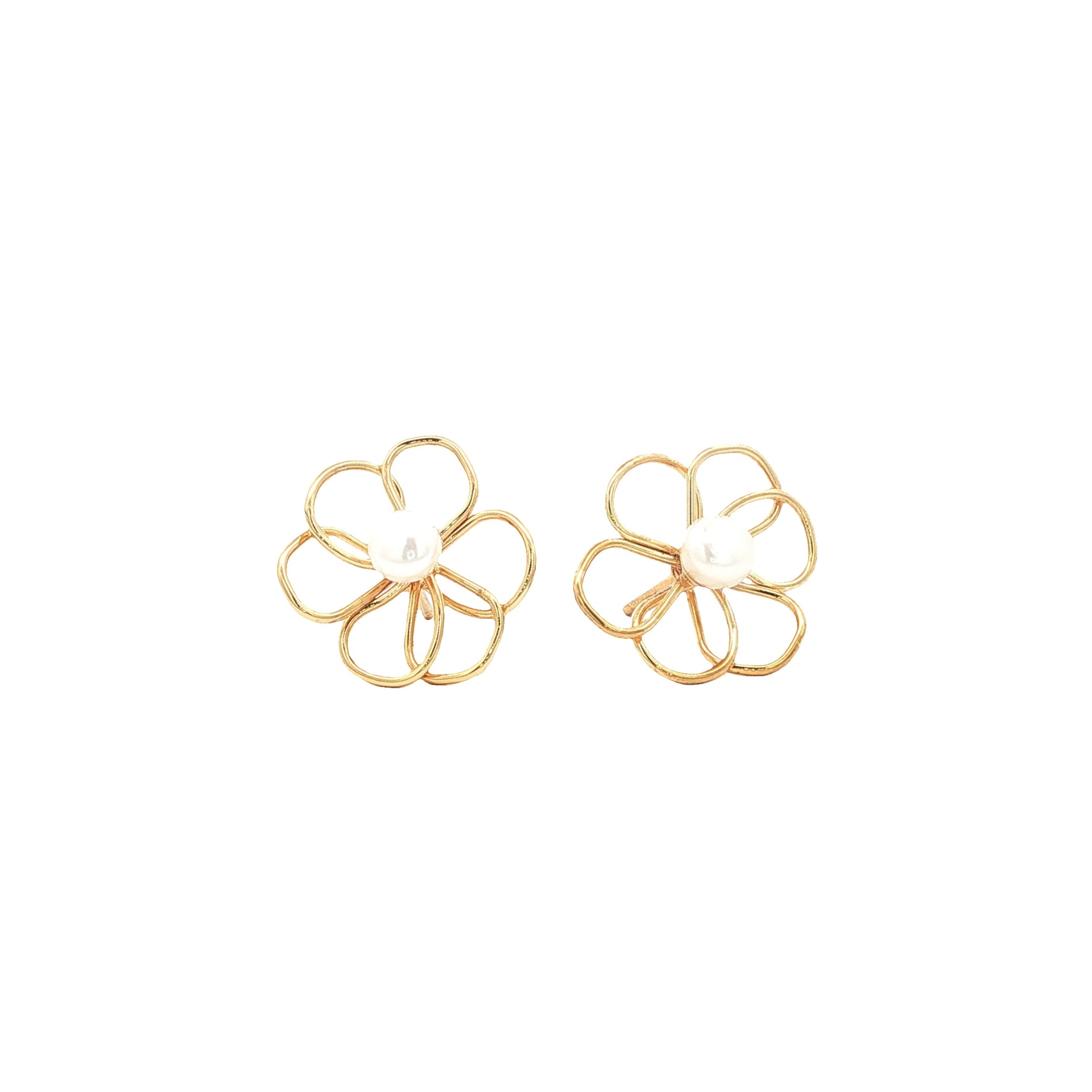 Flower Pearl Earrings - imagen 1