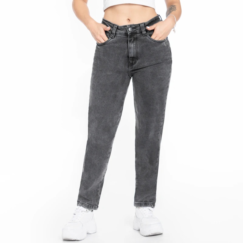 Jean Axspen Mom Fit Gris Humo AX-2091 - imagen 1