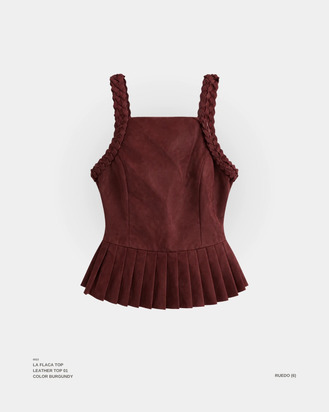 "LA FLACA" TOP BURGUNDY - imagen 1