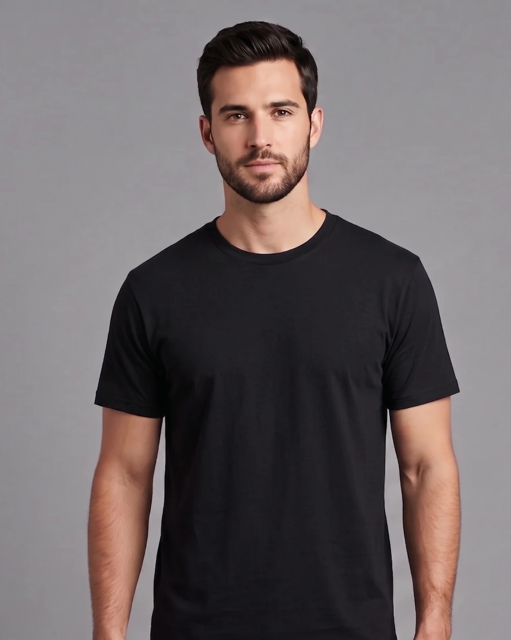 Camiseta Basica Premium Cotton Negra - imagen 1