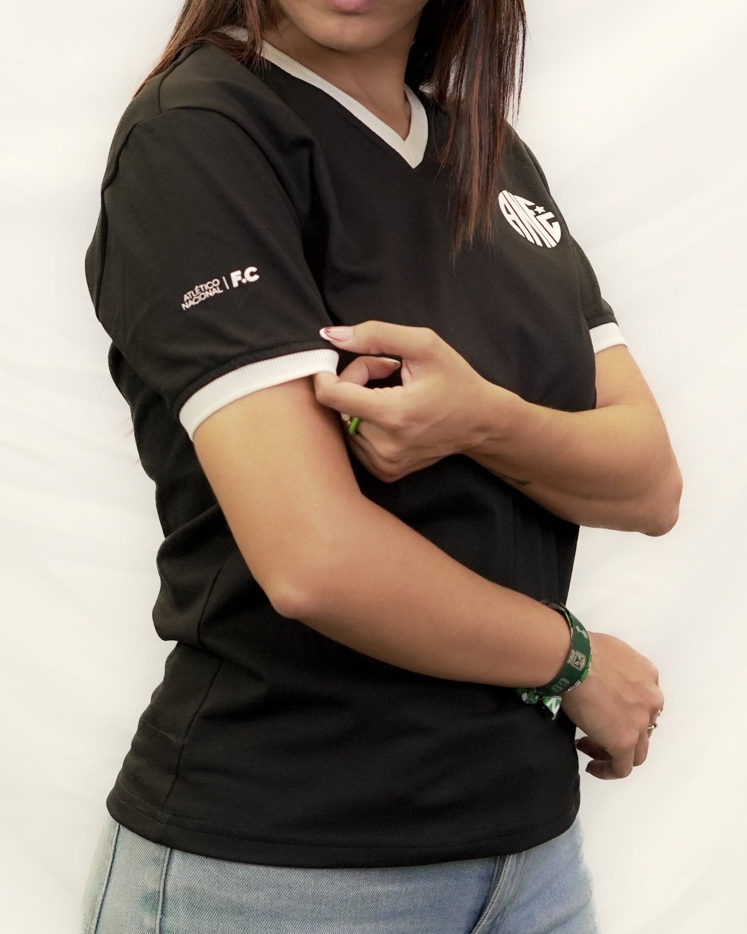 CAMISETA NEGRA ANFC MUJER - imagen 1