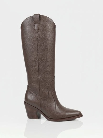 Bota Texana Cameron Cuero Cafe - imagen 1