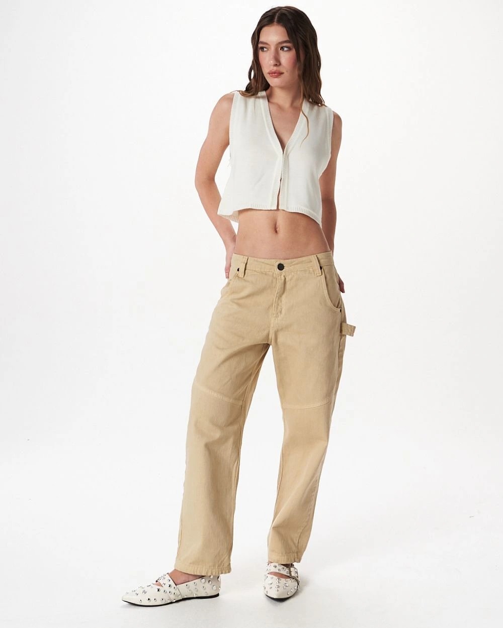 KNIT IVORY VEST - imagen 1