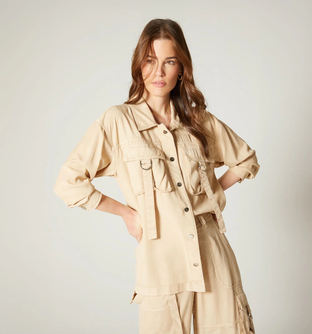 Bluson camisero, bolsillos utilutarios, - imagen 1