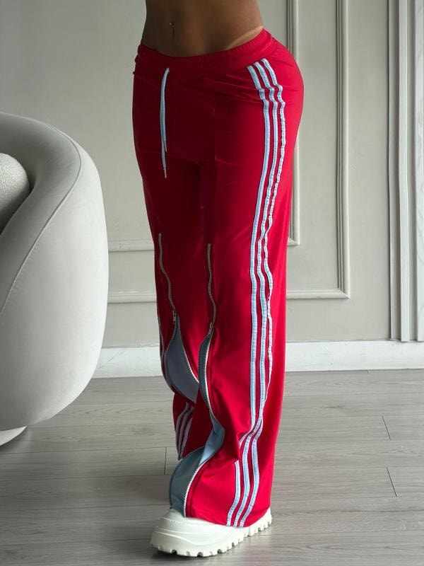 PANTALON ROJO RAYAS CON AZUL - imagen 1