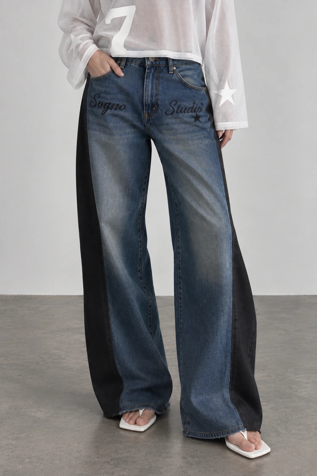 Jean Bicolor Wide Leg - imagen 1