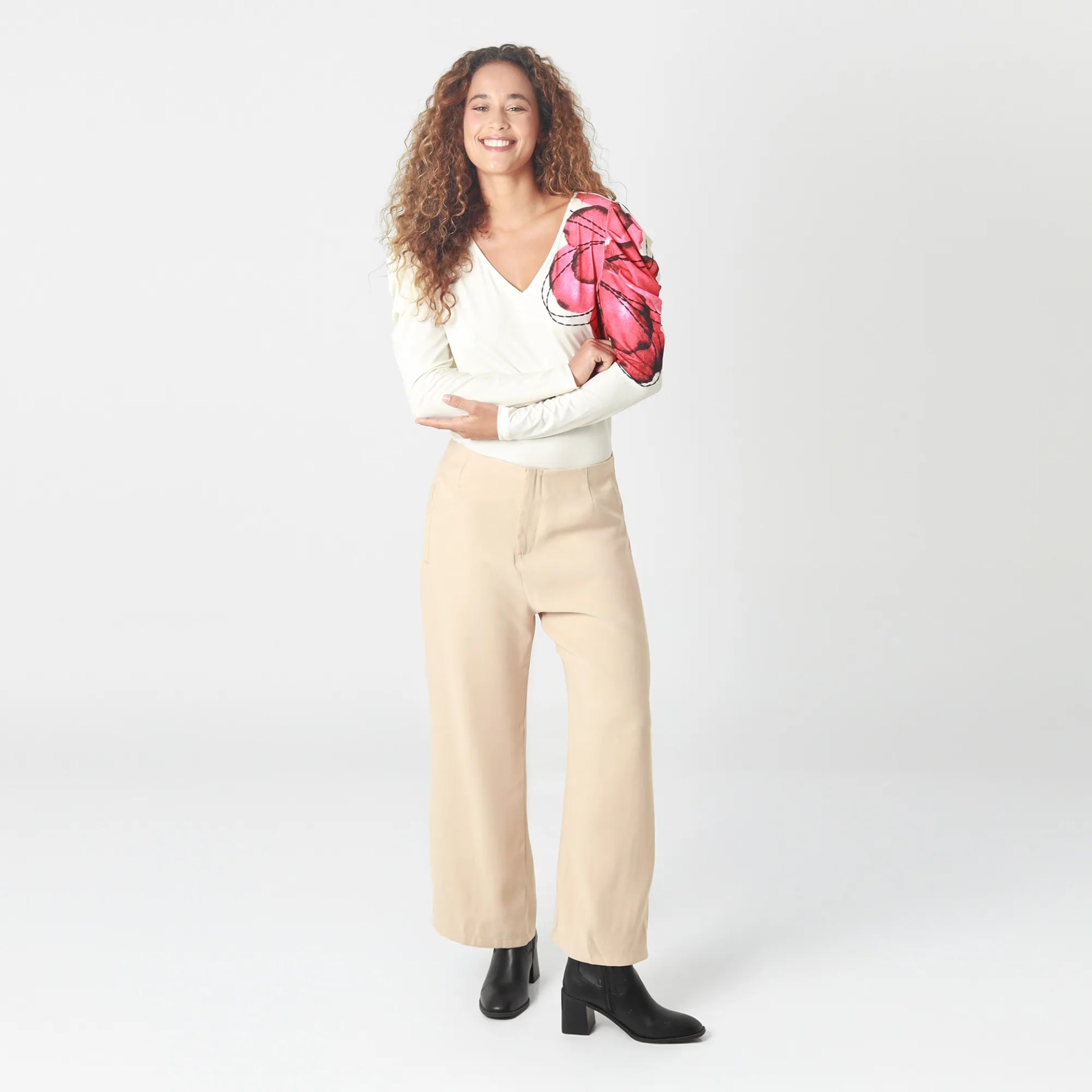 Pantalon Tiro Alto Bota Recto - imagen 1