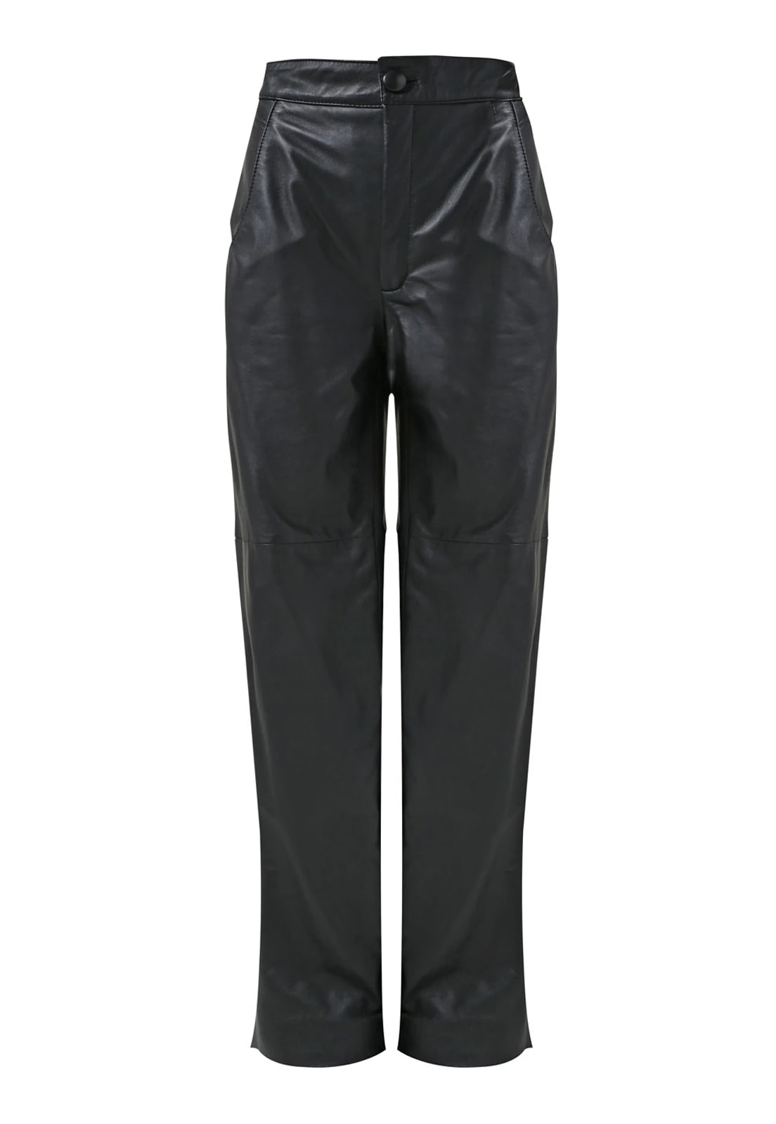 LEATHER BAGGY TROUSERS - imagen 1