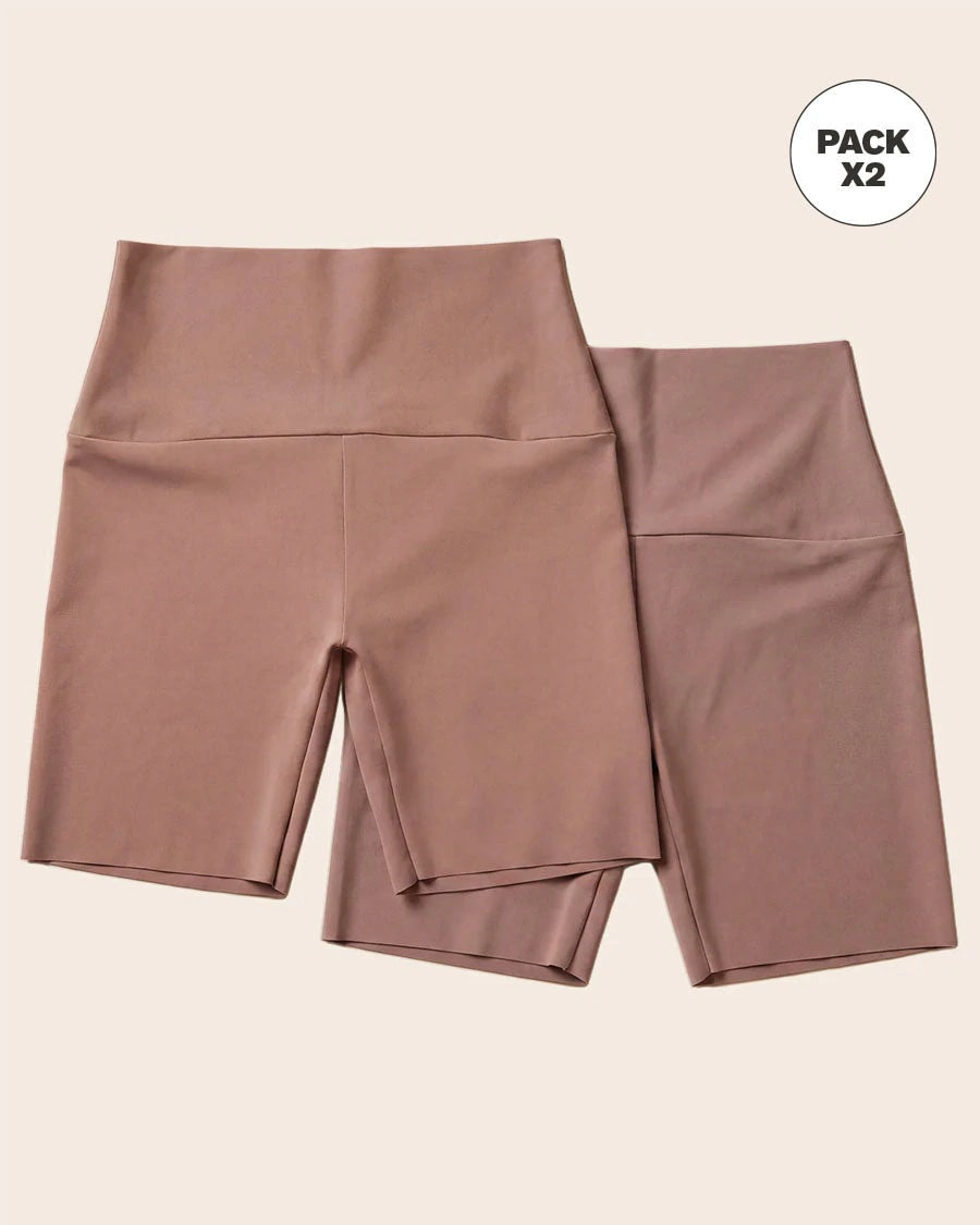 Paquete x 2 shorts de control moderado aspecto invisible con fajón antideslizante - imagen 1
