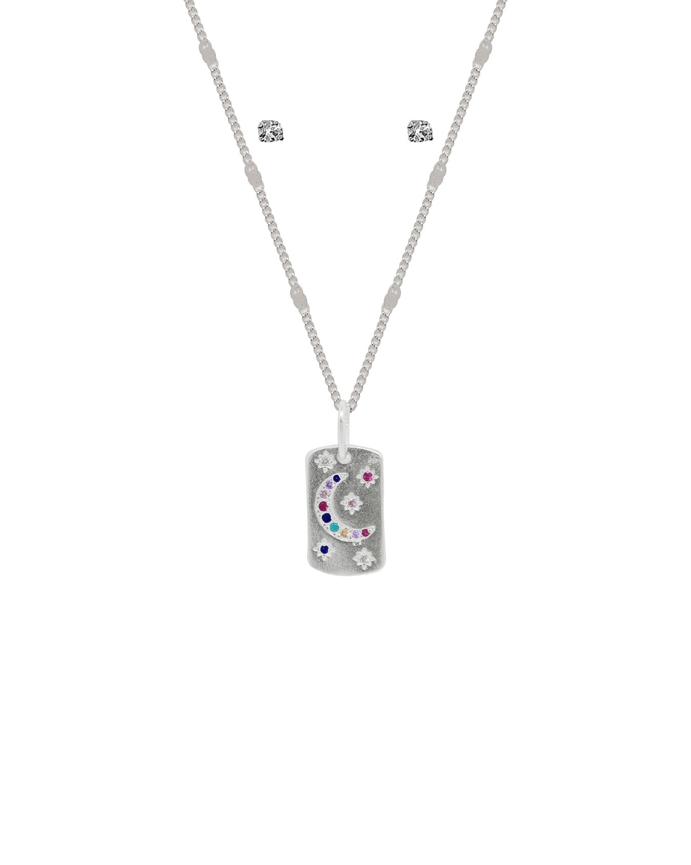 Collar Luna Multicolor Plata - imagen 1
