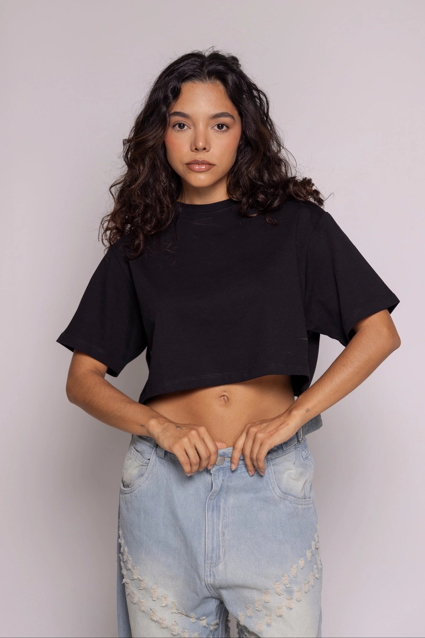 CropTop Basic Motion-Negro - imagen 1