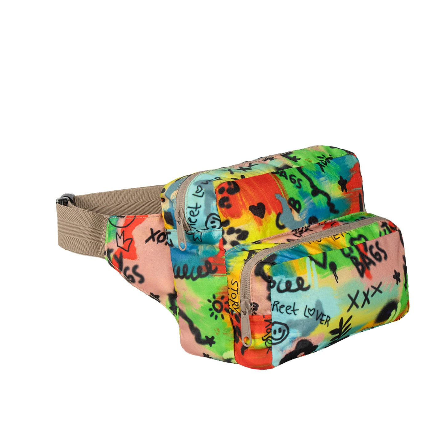 Canguro XL ULTRA Plegable Citybags Estampado Graffiti Multicolor - imagen 1
