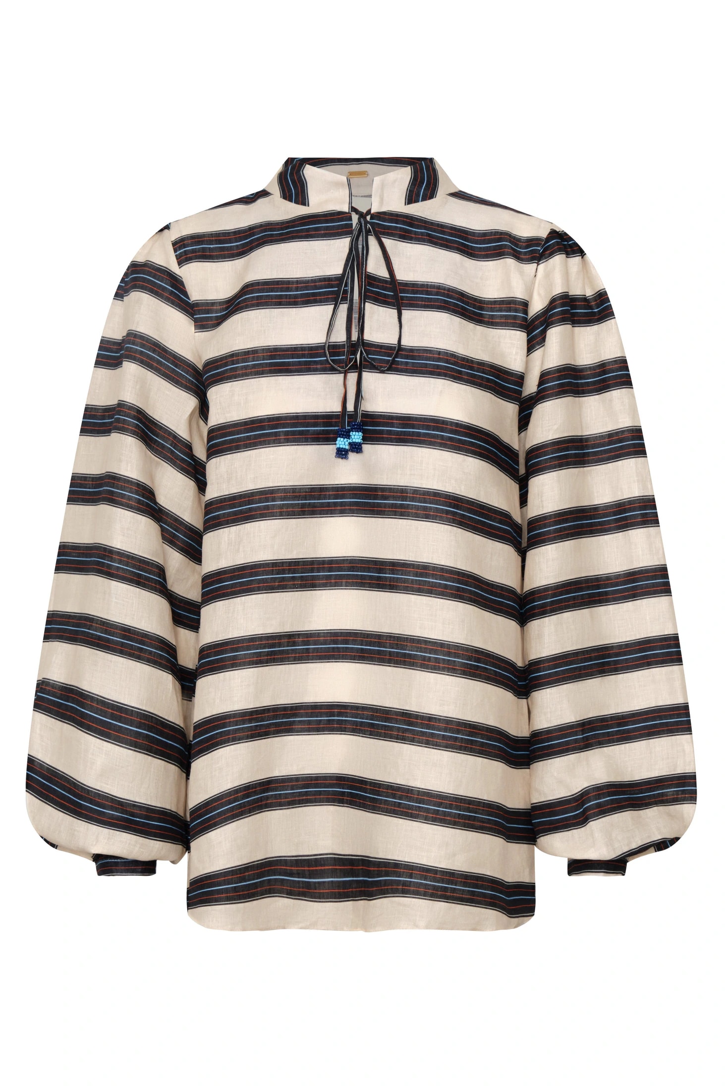 Las Rosas Linen Shirt / Navy Stripes - imagen 1