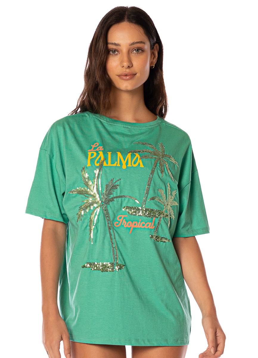 Maaji Tropical Green Azalea T-Shirt - imagen 1