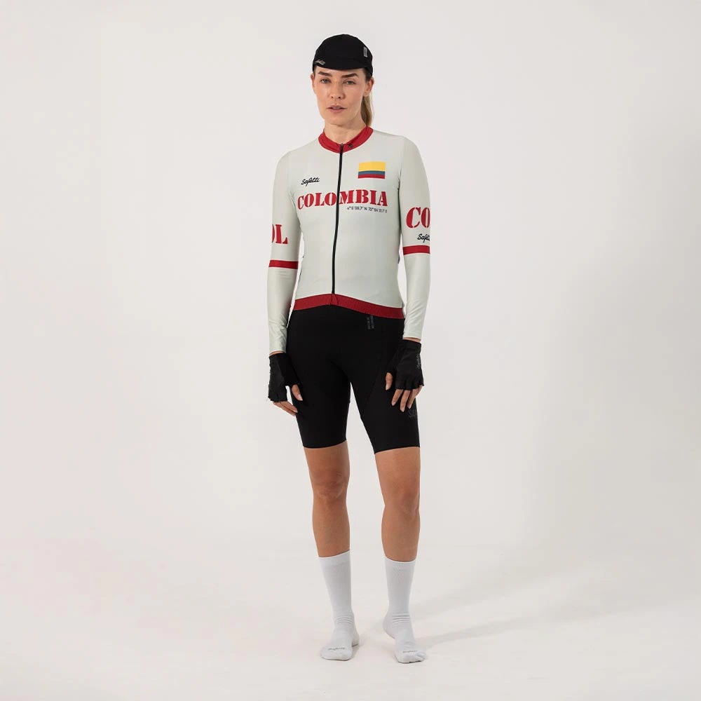 CAMISA CICLISMO MANGA LARGA COLOMBIA 51 PARA MUJER - imagen 1