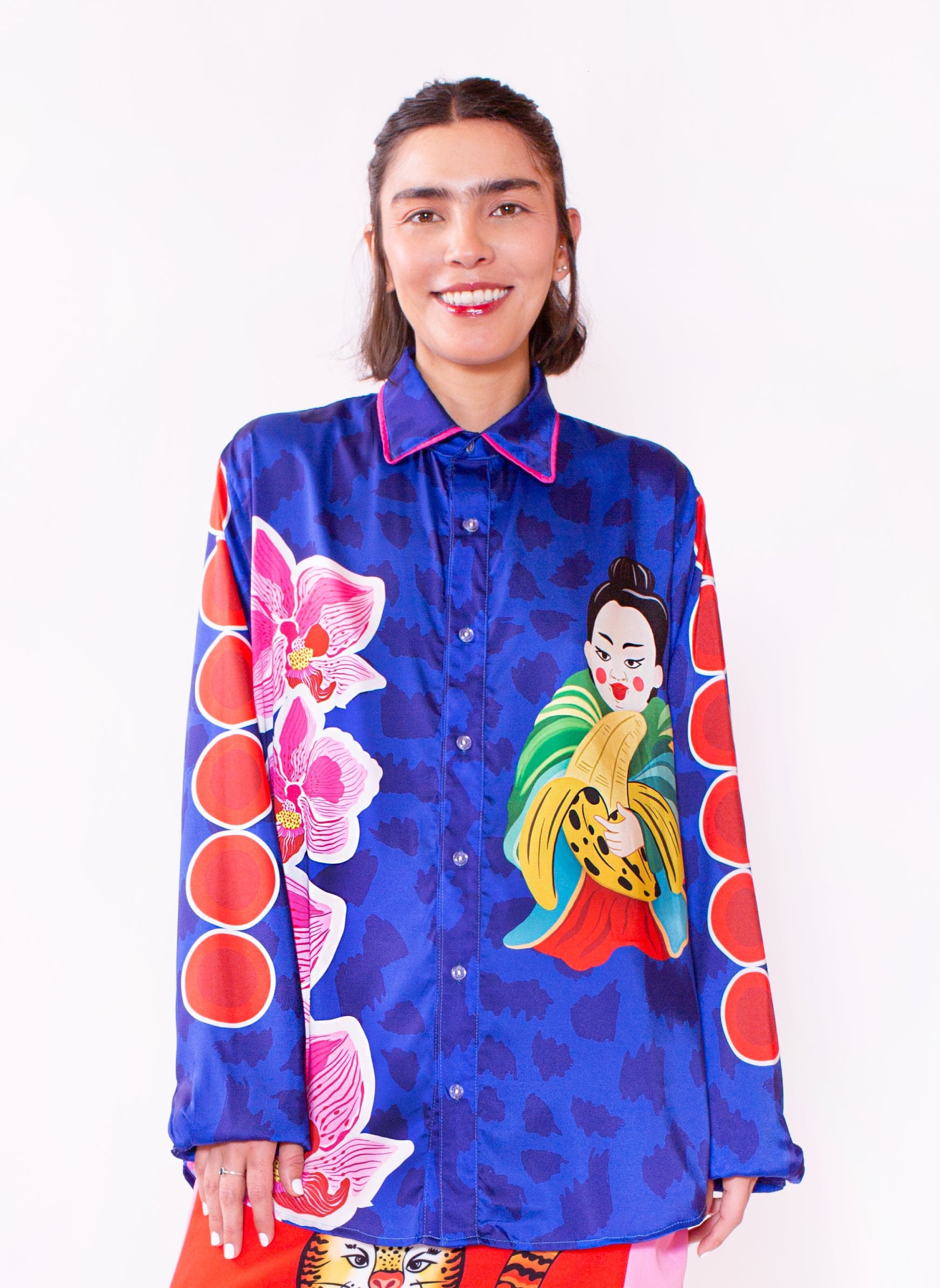 Camisa Manga Larga Unisex / Ilustración Dinastía Tropical Blu - imagen 1