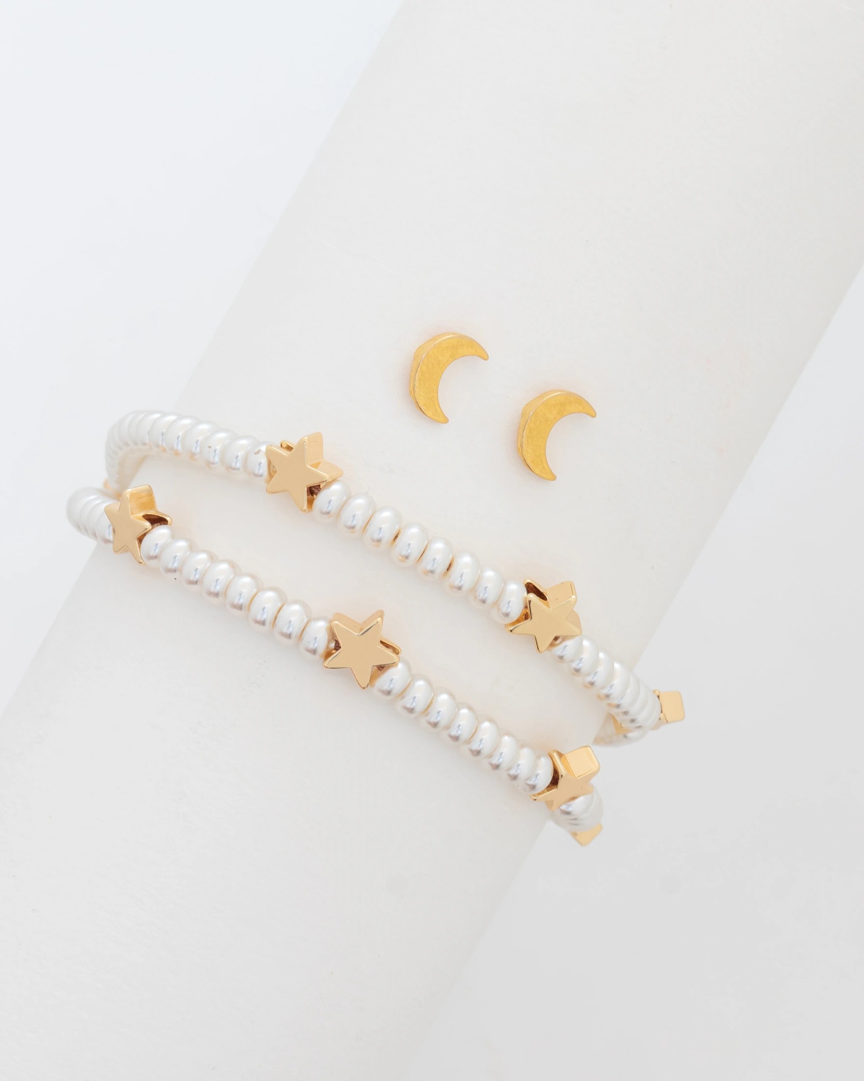 Pulsera estrellas + Aretes de luna - imagen 1