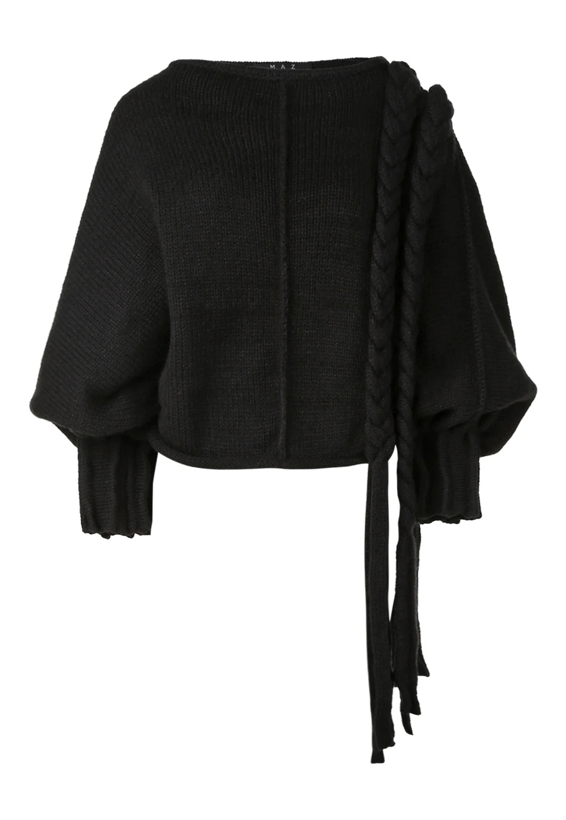 KNITTED SWEATER WITH LONG BRAIDS - imagen 1