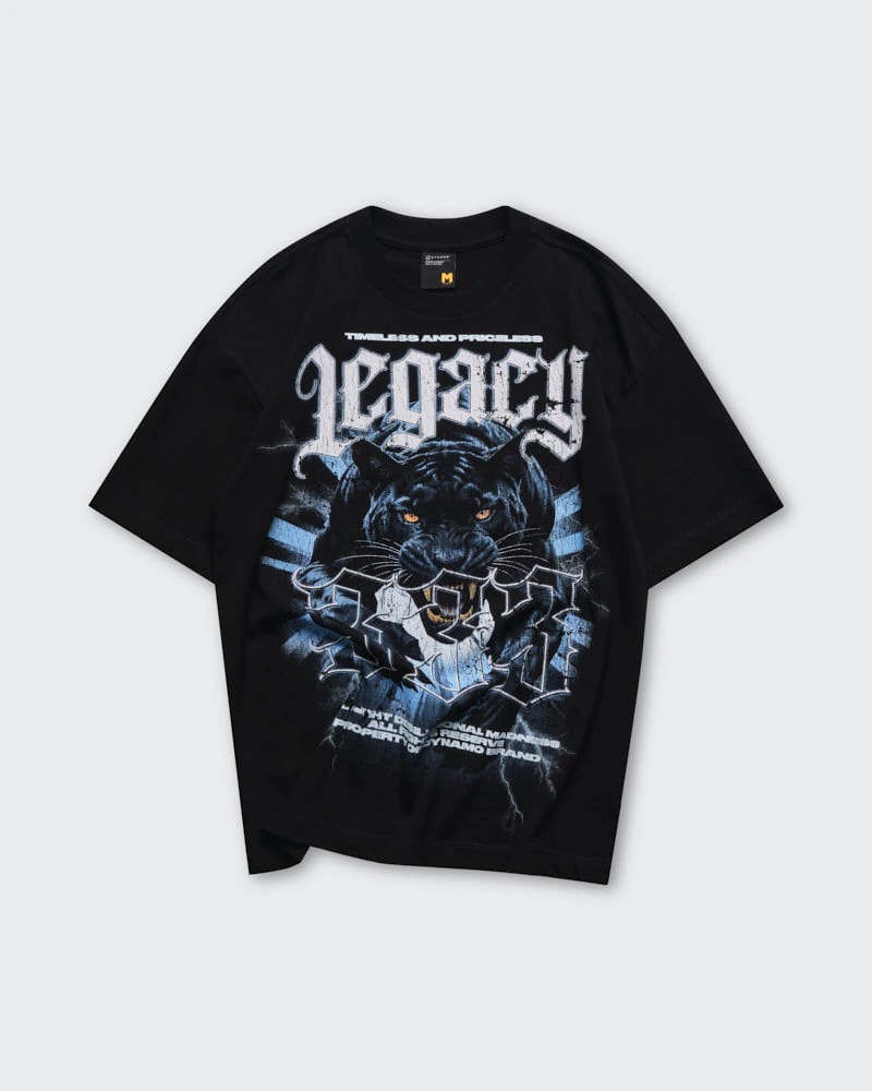 Camiseta Negra Oversize Panther - imagen 1