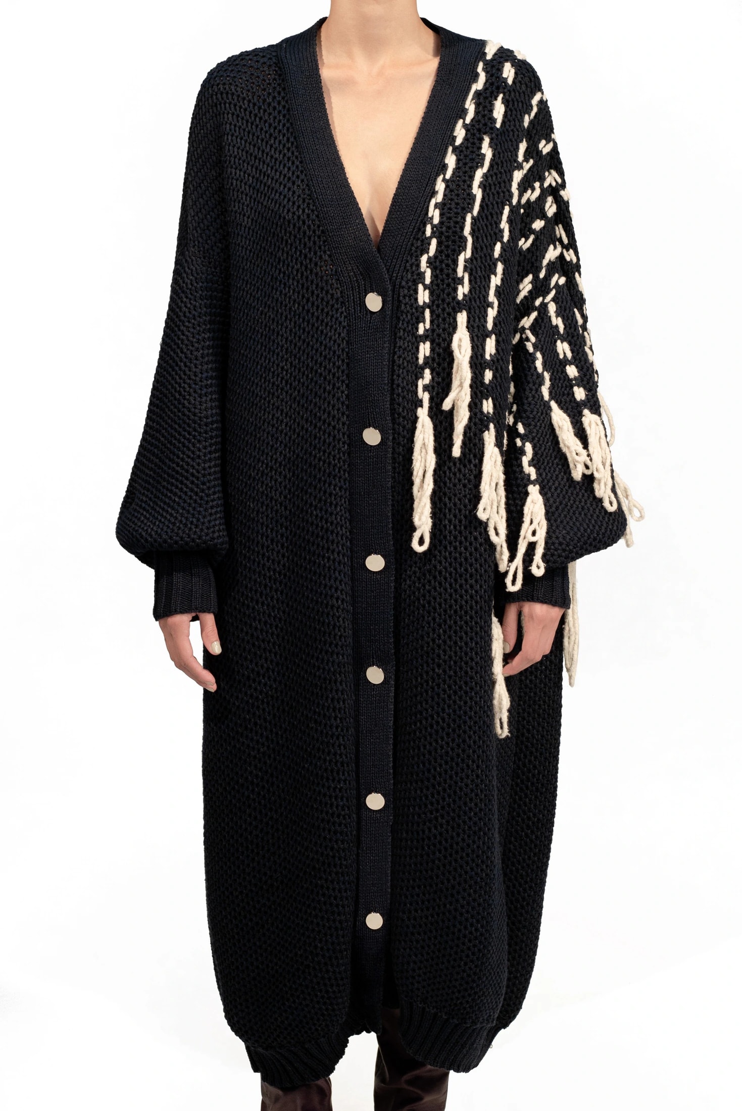 MOON TRACE KNITTED OVERCOAT - imagen 1