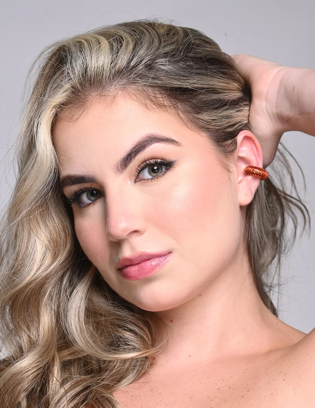 Ear Cuff Luna Llena Café - imagen 1