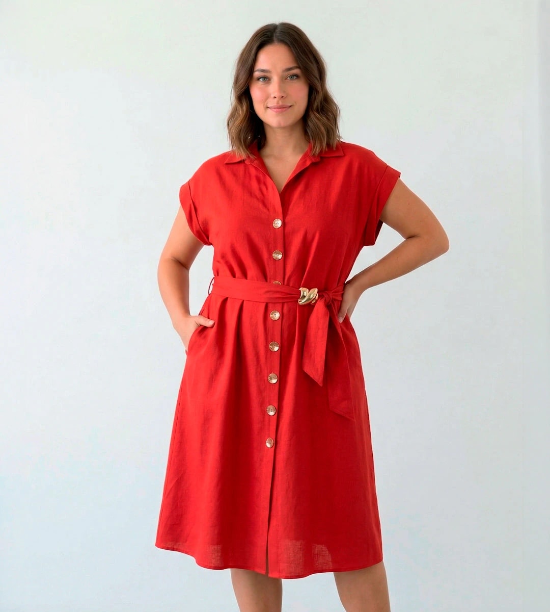 VESTIDO CON CINTURON REF 1142770 - imagen 1