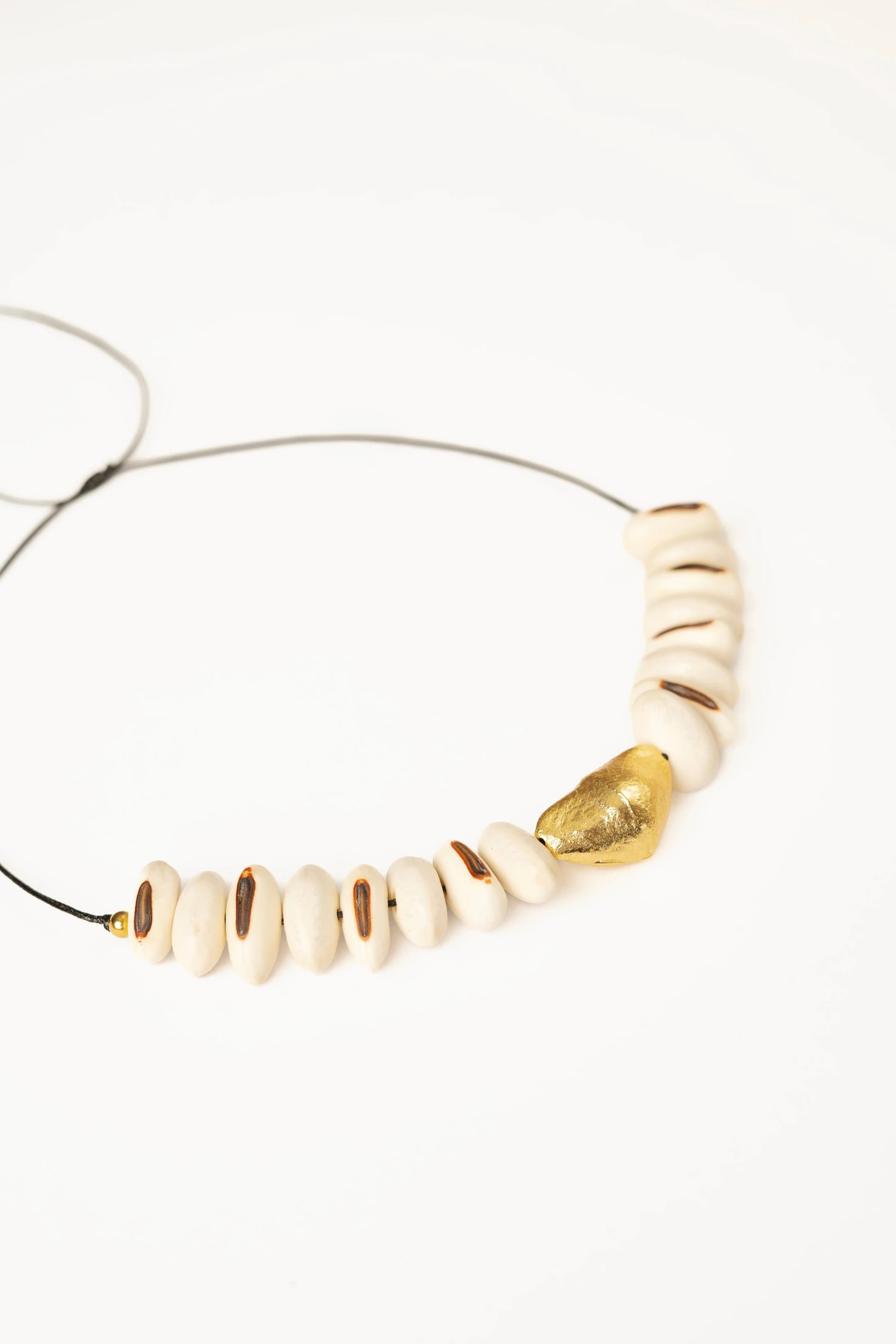 Collar Fruto Frijol Blanco - imagen 1