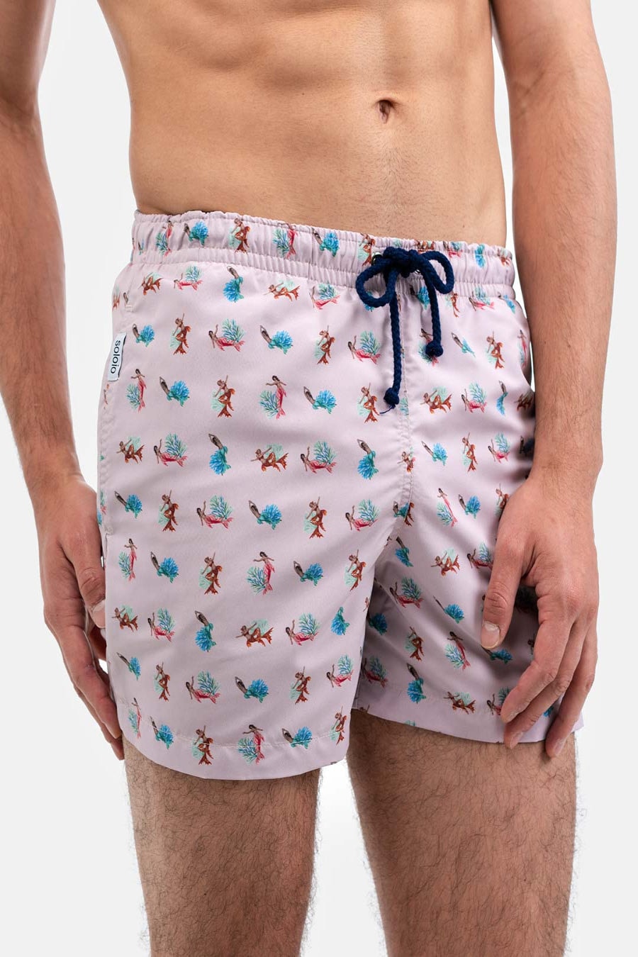 Men's mermaid pink swim trunk - imagen 1