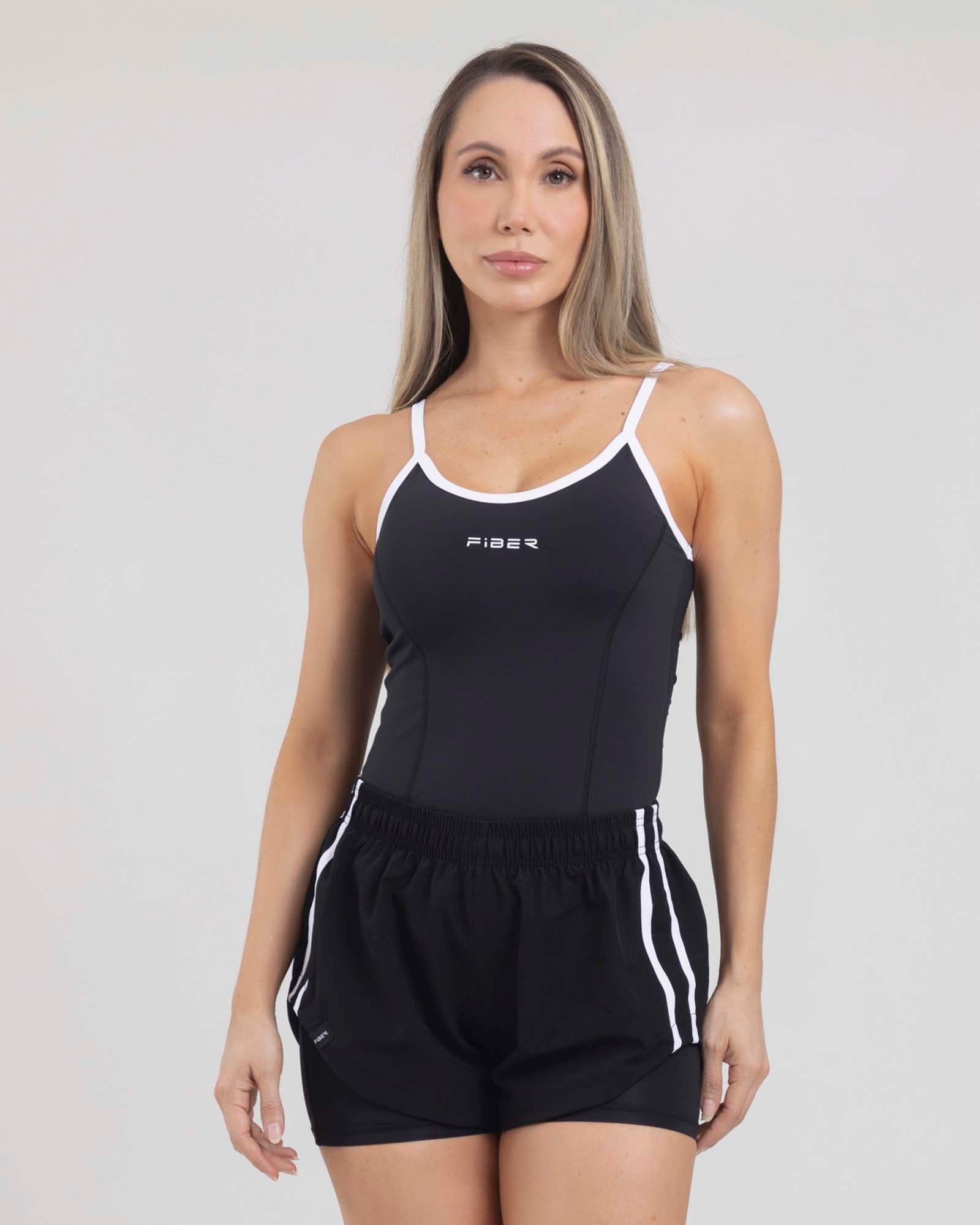 Blusa sport glow negro tropi FIBER - imagen 1