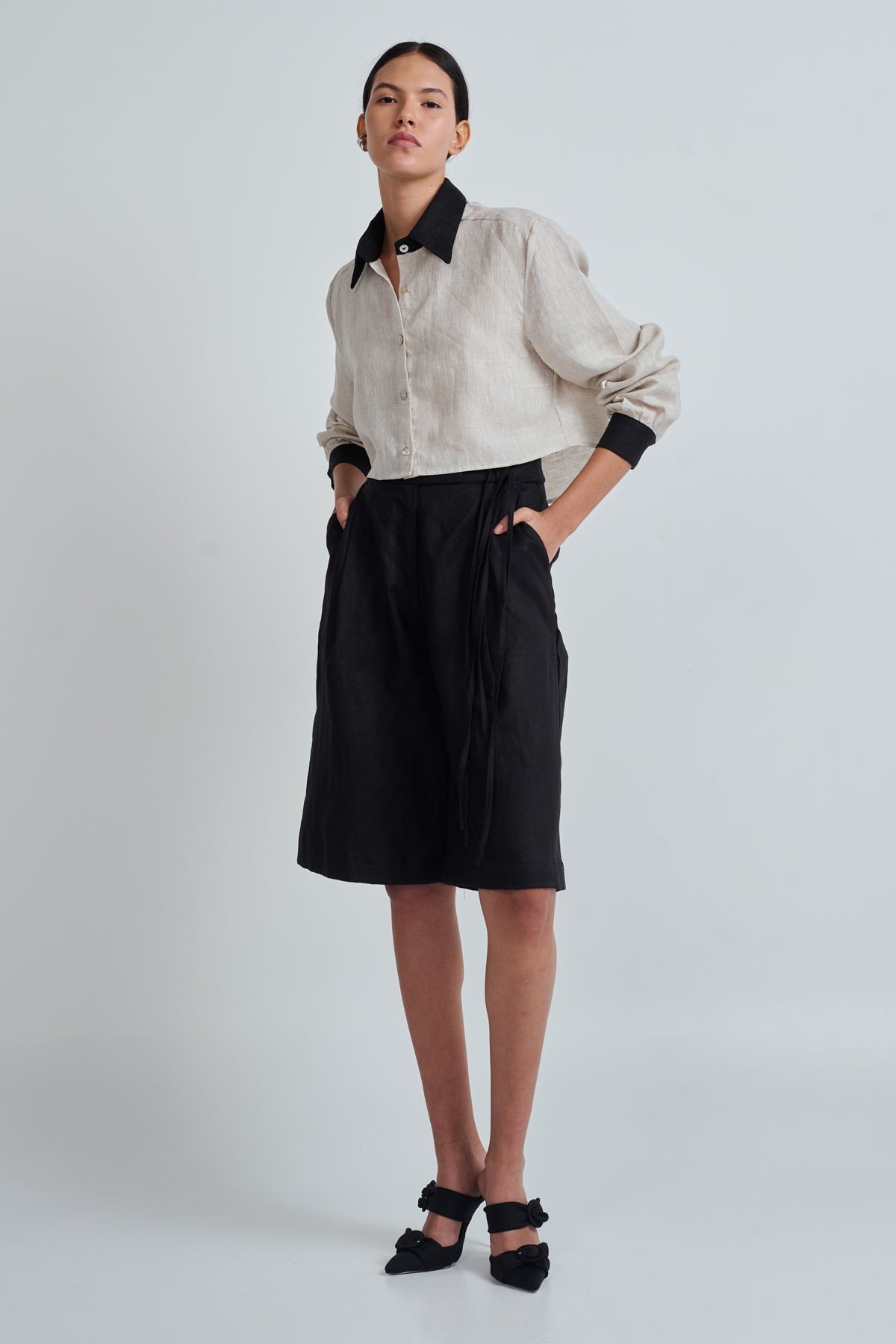 FEFI SHIRT NATURAL/BLACK - imagen 1