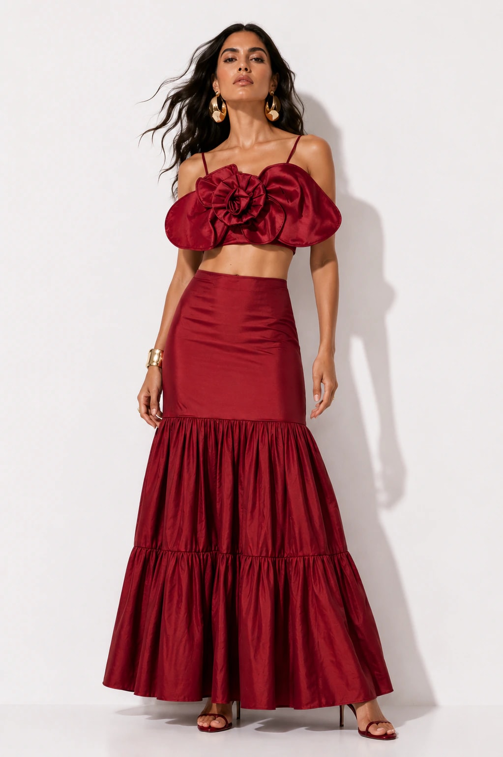 Falda Sashico Vinotinto - imagen 1