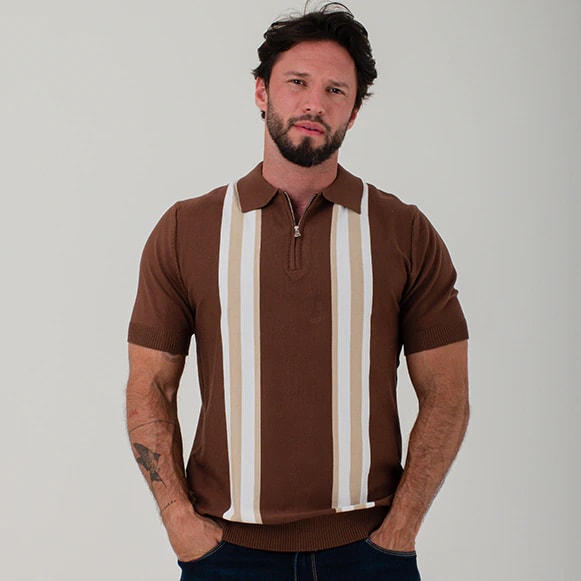 SUETER TIPO POLO MODA TEJIDO HOMBRE - imagen 1