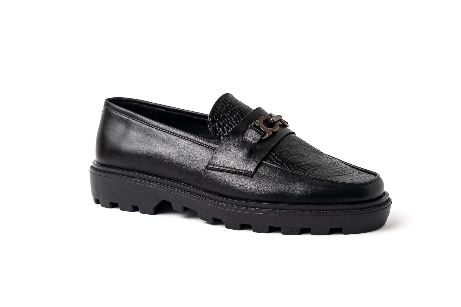 Mocasines Dublín Negro Hebilla Onix - imagen 1