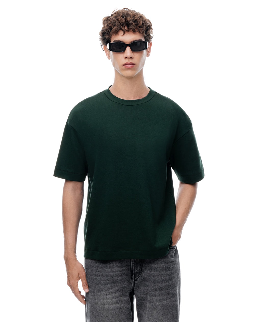 Camiseta manga corta regular verde hombre - imagen 1
