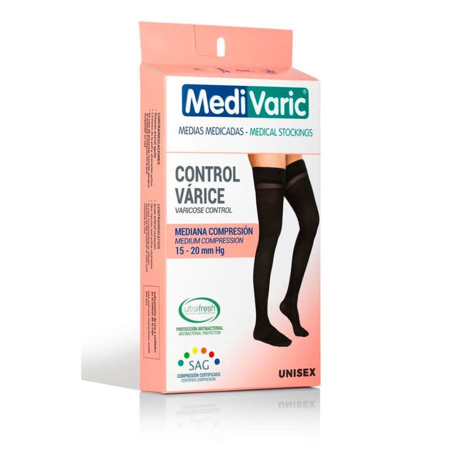 Medias Muslo Opaca Compresión  15-20 mmHg - imagen 1