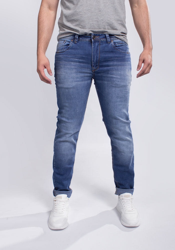 Jeans Moda Hombre Azul Medio - imagen 1