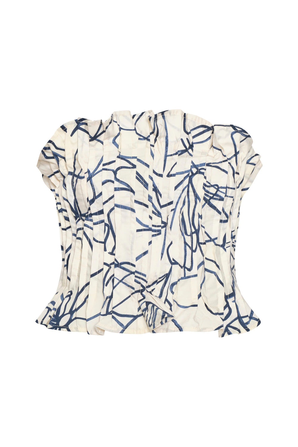 Crop top chiara ivory navy - imagen 1