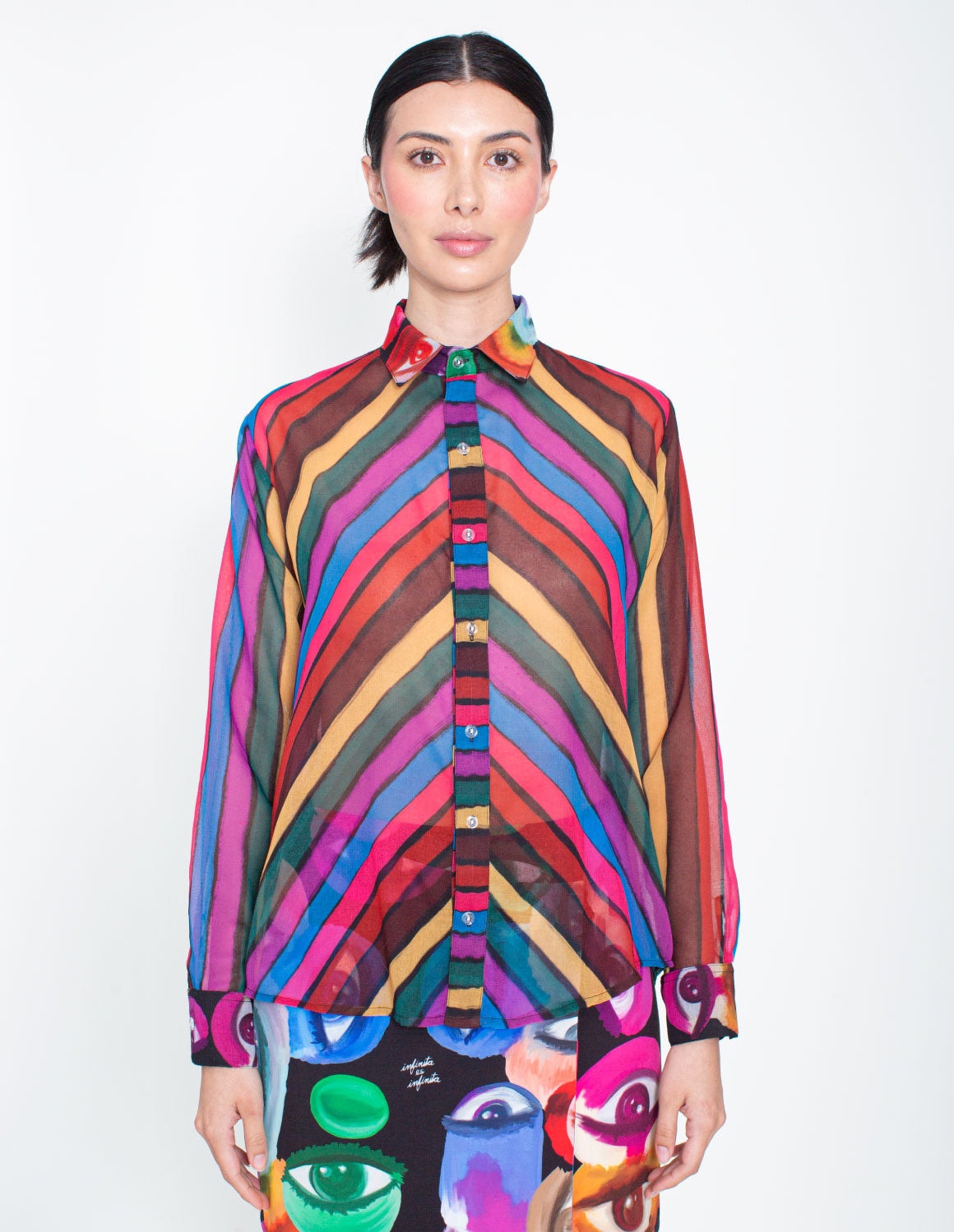Camisa Manga Larga Unisex / Ilustración Prisma Infinito - imagen 1