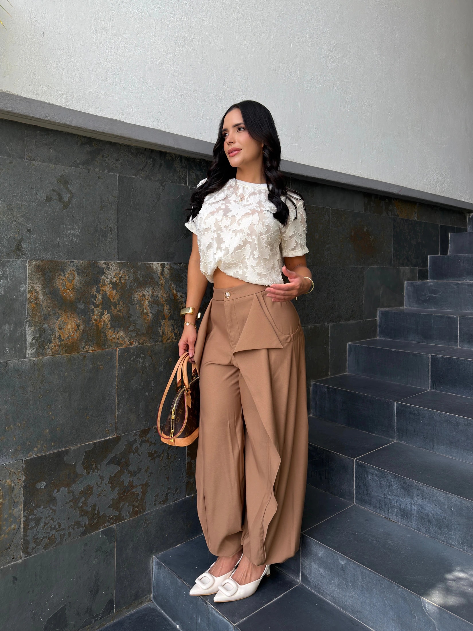 PANTALON ZAIRY CAMEL - imagen 1