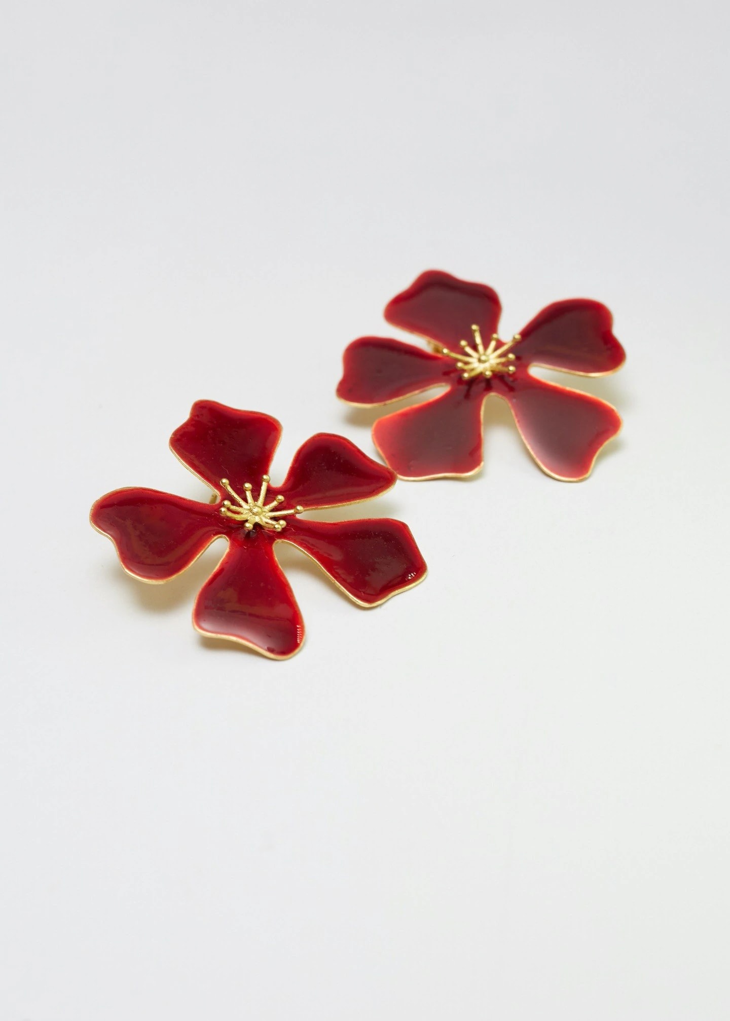 Aretes aurora Maxi rojo vino - imagen 1