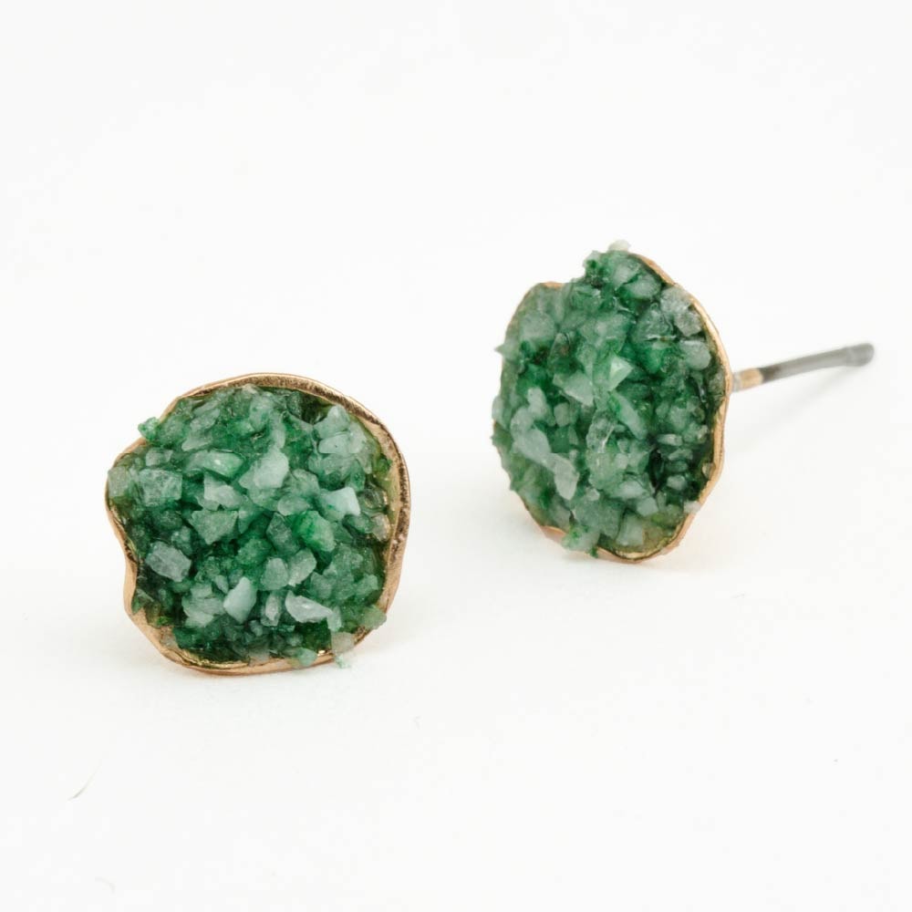 Aretes Topo pulso de esmeralda - imagen 1