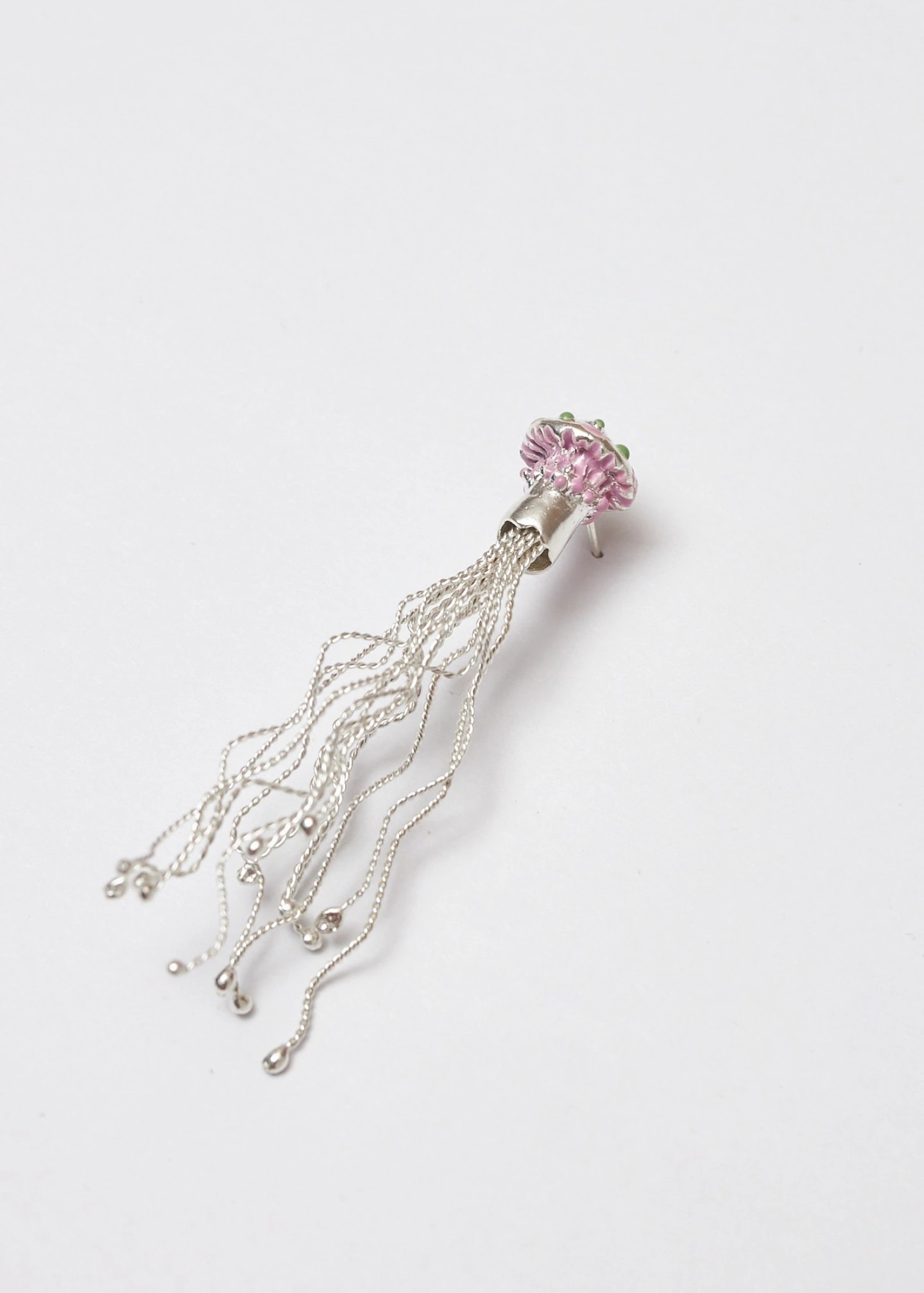 Arete broche micelios maxi pistacho lila - imagen 1