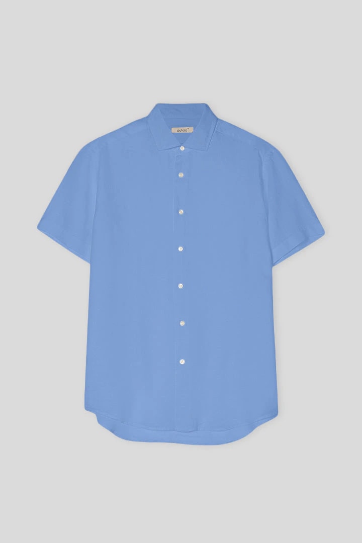 Men's linen shirt vista blue - imagen 1